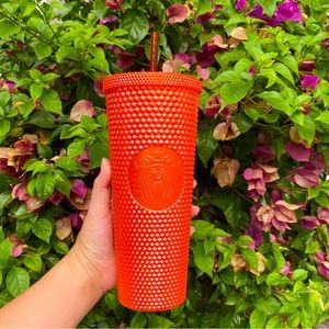 🎃NEW🍂Starbucks Fall Halloween 2022 ‘Bling Pearlized’ Orange Studded Tumbler